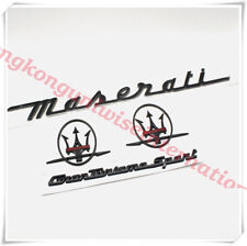 4pc Glossy Black Emblem For Maserati Granturismo Side L/R Trunk Badges Nameplate picture