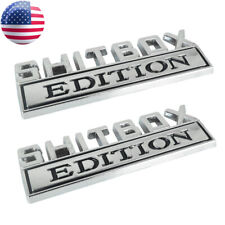 2PCS SHITBOX EDITION Car Truck 3D Letter Fender Emblem Badge Sticker Decal picture