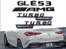 GLE53 COUPE AMG TURBO 4MATIC+ Rear Emblem glossy Black Badge Set for Mercedes picture