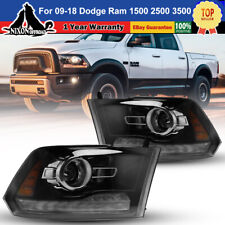 for 2009-2018 Dodge Ram 1500 2500 3500 LED DRL Projector Headlights Lamps Pair picture