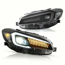Pair New Style Front LED Projector Headlights Lamps For 2015-2020 Subaru WRX STI picture