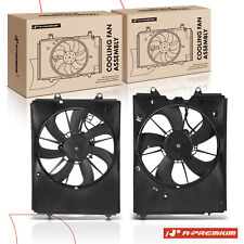 2x Left & Right A/C Condenser Fan Assembly w/ Shroud for Acura MDX Honda Pilot picture