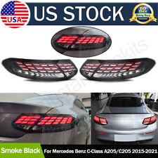 For 15-2021 Mercedes C-Class C205 Coupe C300 LED Tail Lights Assembly Smoke Lens picture