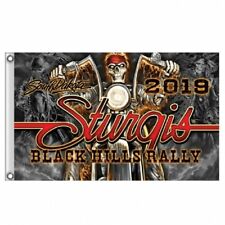 2019 Sturgis Motorcycle Rally #1 WILD WEST Sturgis Rally Biker Flag  | 3' x 5' picture