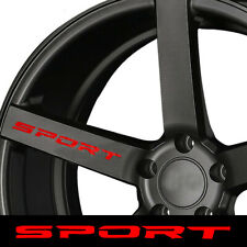 4x SPORT Style Car Rims Wheel Hub Racing Sticker Graphic Decal Strip Accessories picture