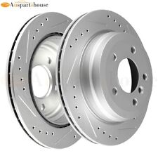 Pair Rear Discs Brake Rotors For 07-08 BMW 328Xi X1 E90 AWD Drilled and Slotted picture