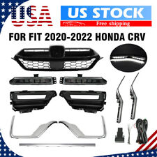 Fit 2020-2022 Honda CRV Front Bumper Grille+LED Fog Light Kit+Headlight Eyelid picture