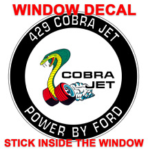 429 CJ POWER BY FORD WINDOW DECAL STICKER - RACING - MUSTANG COBRA JET - TORINO picture