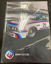 AUTHENTIC BMW OEM MOTORSPORT CSL 3.0 METAL PLATE HERITAGE GARAGE SIGN BRAND NEW picture
