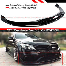 FOR 2015-2021 MERCEDES BENZ W205 C63 AMG S GLOSS BLACK B STYLE FRONT BUMPER LIP picture