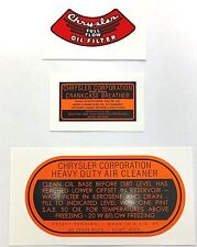 For 1933-1954 Plymouth:  Engine Decal Set picture