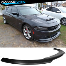 Fits 15-22 Dodge Charger RT Ikon Style Front Bumper Lip Spoiler Unpainted - PP picture