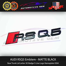 Audi RSQ5 Emblem MATTE BLACK Rear Trunk Lid Letter Badge S Line Logo Nameplate picture