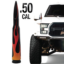50 CAL BULLET ANTENNA FOR FORD, DODGE & RAM F150 F250 F350 ANTENNA FLAMES SKIN picture