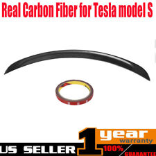 Real Carbon Fiber Trunk Spoiler Wing Rear Trunk Lip for 2012-2021 Tesla Model S picture