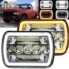 Pair 5X7 7x6 inch LED Headlights Hi/Lo Beam DRL For Nissan Pickup Hardbody D21 picture