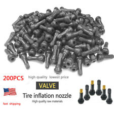 200Pcs Car Auto TR 413 Short Rubber Tubeless Snap-In Tyre Tire Valve Stems Black picture