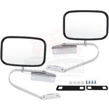 For Ford F150 F250 F350 Pair Set RH + LH Side Fold Manual Mirrors Chrome Steel picture