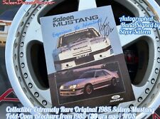 RARE ORIG 1985 SALEEN MUSTANG FOLD OPEN BROCHURE NOS AUTOGRAPHD BY STEVE S FORD picture