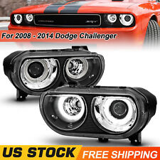 Black Halogen Headlights Front Lamps Headlamps For 2008 - 2014 Dodge Challenger picture