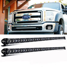 Pair FIT 11-16 Ford F250 F350 F450 Front Bumper 31'' 6D Slim Spot LED Light Bar picture