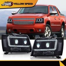 Fit For 2007-2014 Chevy Tahoe Suburban Smoked LED Projector Headlights Lamps picture