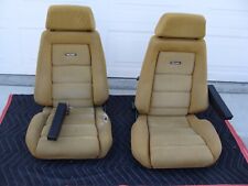 Vintage Recaro LX tan cloth seats-1980's SEAT HEATERS Recaro armrests BMW MBZ picture