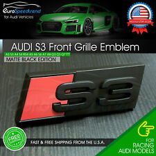 Audi S3 Front Matte Black Grill Emblem for A3 S3 Hood Grille Badge Nameplate OE picture