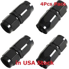4PCs 6AN AN6 -6AN BLACK STRAIGHT SWIVEL FUEL OIL HOSE END FITTINGS picture