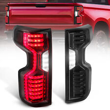 2PCS Smoked Tinted Full LED Tail Lights Rear Lamps For 2019-2021 Chevy Silverado picture
