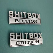 2pcs SHITBOX EDITION 3D Emblem Decal Badge Stickers for GM GMC Chevy Car Truck picture