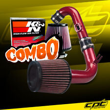 For 11-15 Chevy Cruze Turbo 1.4L 4cyl Red Cold Air Intake + K&N Air Filter picture