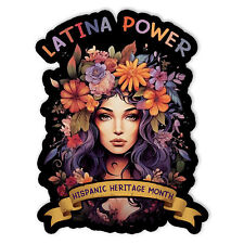 Latina Power Flower Hispanic Heritage Month Pride Vinyl Sticker 5in picture