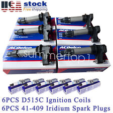 Genuine 6x Ignition Coil D515C+6x Spark Plug 41-109 For G/MC Chevrolet 12632479 picture