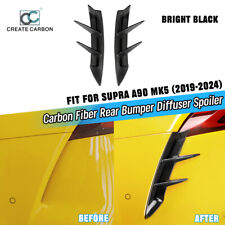 2pcs Dry Crabon Fiber Rear Bumper Diffuser Spoiler for Supra A90 MK5 Gloss Black picture