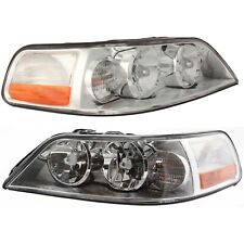 Headlight Set For 2003-2004 Lincoln Town Car Left and Right With Bulb 2Pc picture