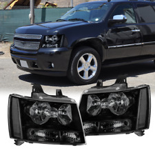 2PCS Smoke Headlights For 2007-14 Chevy Tahoe Avalanche Suburban 1500 2500 New picture