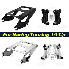 Detachable Two-Up Tour Pack Pak Trunk Rack Mount Kits For Harley Touring 14-UP picture