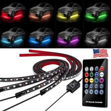 RGB 48 LED Strip Under Car Tube Underglow Underbody System Neon Light Kits 4x  picture