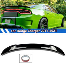 Fits 2011-23 Dodge Charger Hellcat Style Gloss Black Rear Trunk Spoiler Wing Lip picture