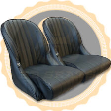 Pair BB Vintage Classic Retro Car Bucket Seats Rounded Backs UNIVERSAL  picture