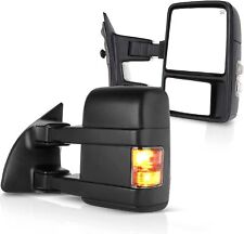 For 99-07 Ford F250-F550 Super Duty Power Heated Turn Signal Smoke Tow Mirrors picture