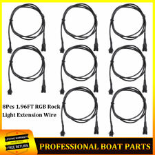 8x 4Pin 2ft Wiring Harness Extension Cord For RGB Underbody LED Strip Rock Light picture