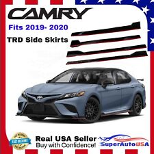 Fit for 2018-23 Toyota Camry Gloss Black Red Trim TRD Style Side Skirts Body Kit picture