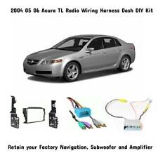 2004 05 06 Acura TL Aftermarket Radio Wiring Dash Kit w/Sub Amp & Nav Retention  picture