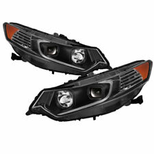 xTune For Acura TSX 11-14 Headlight Pair DRL Light Bar Black PRO-JH-ATSX09-LB-BK picture