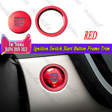 For Toyota RAV4 2019-2024 Red Aluminum Ignition Switch Start Button Frame Trim picture