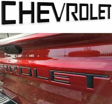 Matte Black Raised Tailgate Letters for 2019-2021 Chevrolet Silverado 2500 3500 picture