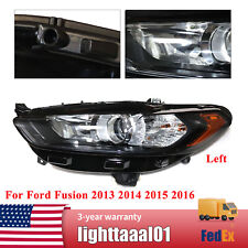 For 2013-2016 Ford Fusion 4-Dr (Left) Driver Side Headlight Black Head Lamp picture
