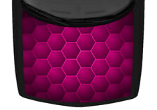 3D Effect Hot Pink Hexagon Pattern Truck Hood Wrap Vinyl Car Graphic Decal picture